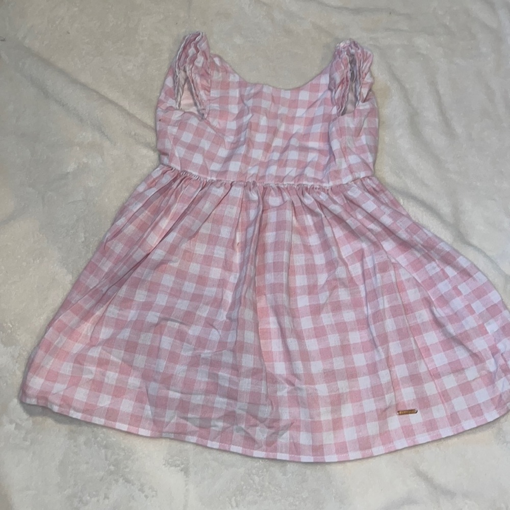 Pink checkered Tahari dress size 5. HEY BARBIE!